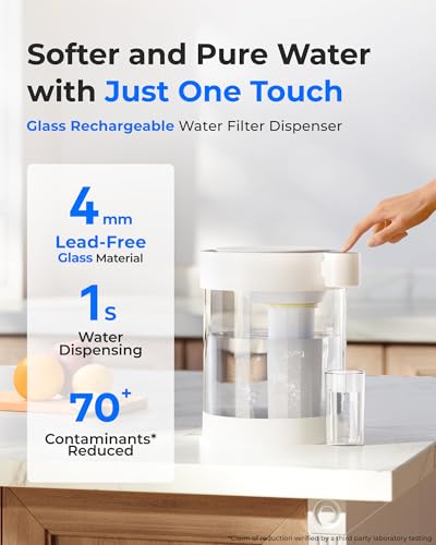 ED12W Glass Rechargeable Water Filter Dispenser