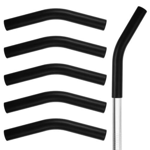 5 Pcs Silicone Straw Tips (5 Count)