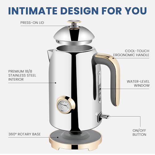 57oz Electric Kettle with Thermometer