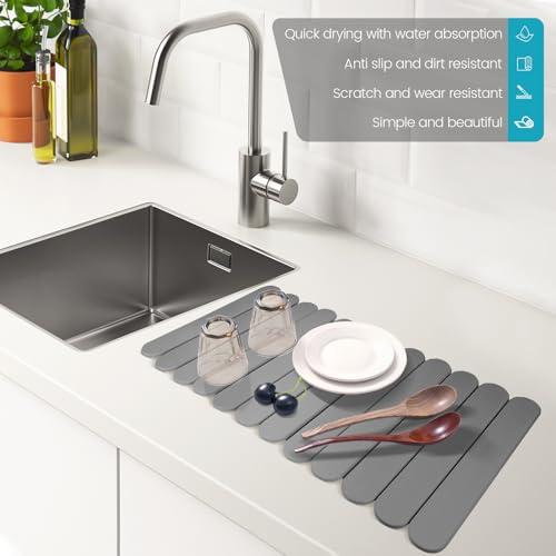 Extral Large Quick Dry Stone Drying Mat for Kitchen Counter