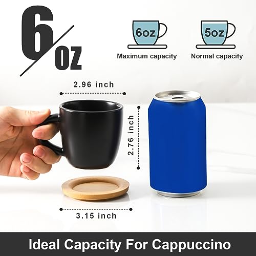 6 oz Cappuccino Cups with Saucers (6 Count)