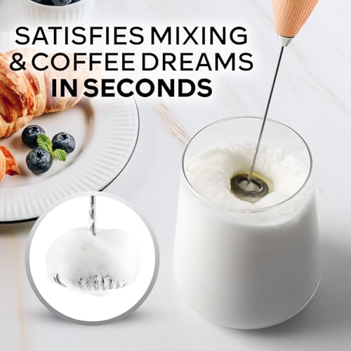 Powerful Milk Frother Wand With Duracell Batteries