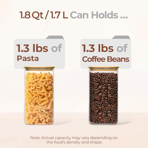 Glass Storage Containers with Lids 1.8 Qt (3 Count)