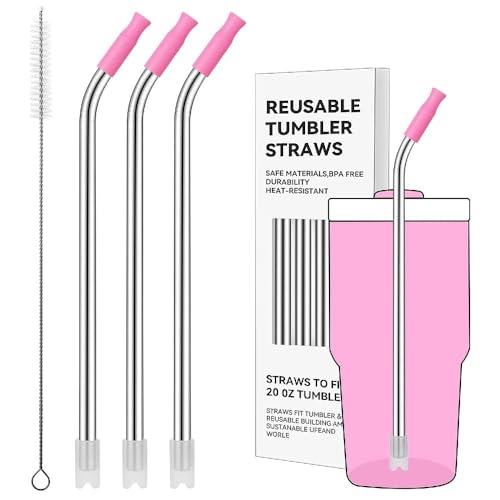 Bent Metal Straws for Stanley 20oz