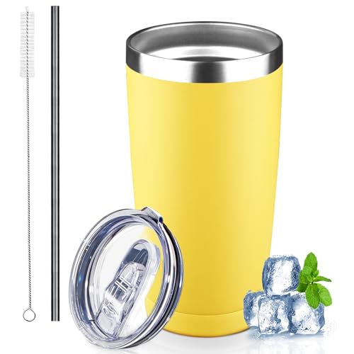 20 oz Tumbler with Lids and Straws