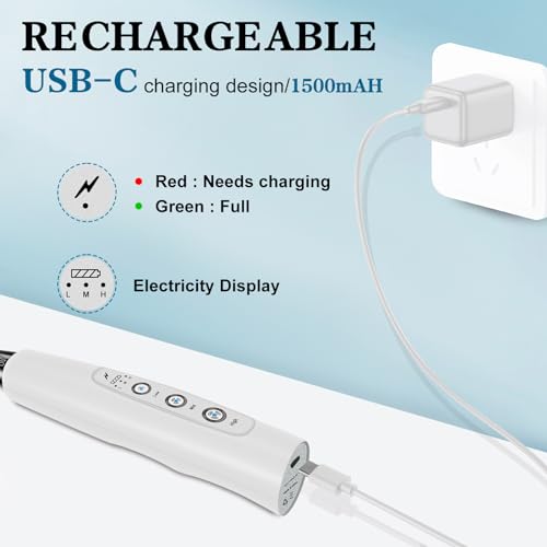 Milk Frother Wand Rechargeable Handheld Whisk Coffee 3 Speed Adjustable