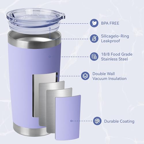 20oz Stainless Steel Tumblers Bulk (12 Count)