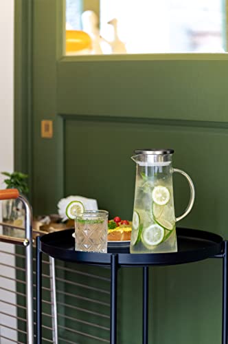 1.5L 51oz Glass Pitcher with Lid and Handle