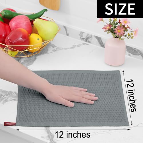 100% Cotton Waffle Weave Kitchen Dish Cloths 12 (12 Count)