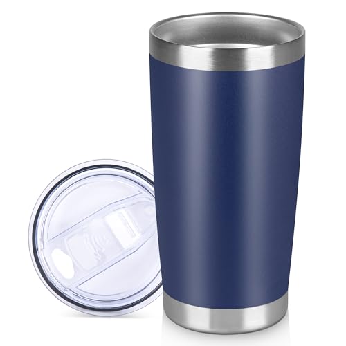 20 oz Tumbler Stainless Steel Tumblers Bulk with Lid Double Wall Insulated Coffee Tumbler Cups for Hot & Cold Drinks Powder Coated Travel Coffee Tumbler Mug Metal