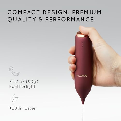 Rechargeable Milk Frother Handheld with Charging Stand