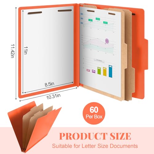 60 Pcs Classification Folders Letter Size (60 Count)