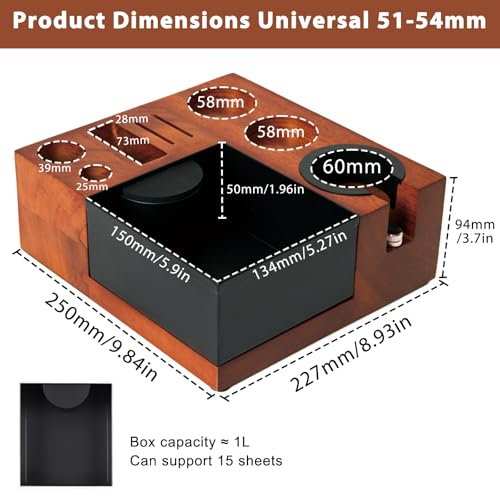 54mm Espresso Tamping Station Knock Box