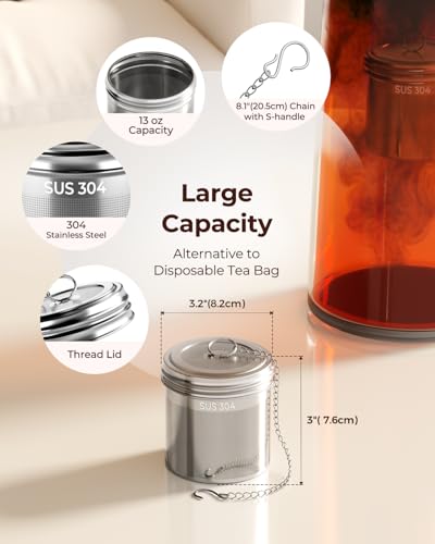 2 Pack Extra Large Tea Infuser for Loose Leaf Tea & Spice Ball (2 Count)