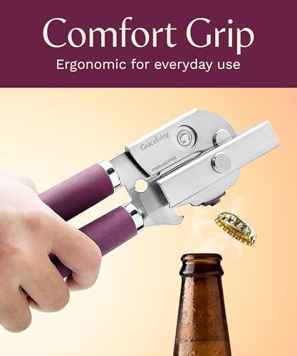 Heavy Duty Manual Can Opener with Magnetic Lid Lifter