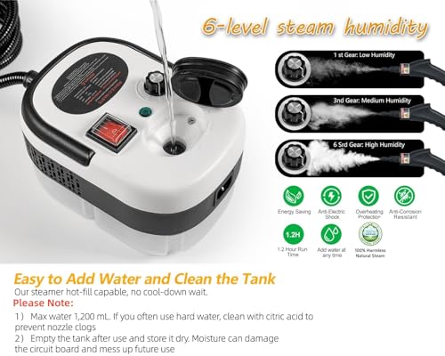 7 in 1 Steam Cleaner 2500W High Pressure Steamer for Cleaning