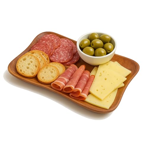 Woodard & Charles Acacia Wood Large Pinched Serving Tray (24 Count)
