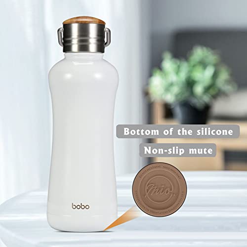 Mini Insulated Water Bottle With Bamboo Lid