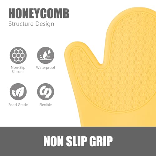 Silicone Oven Mitts and Pot Holders Sets