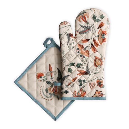 100% Cotton Oven Mitt & Pot Holder Set (2 Count)