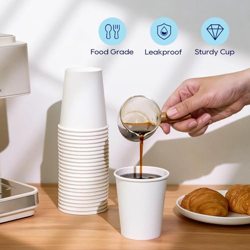 400 Pack 8 oz Disposable Paper Coffee Cups (400 Count)