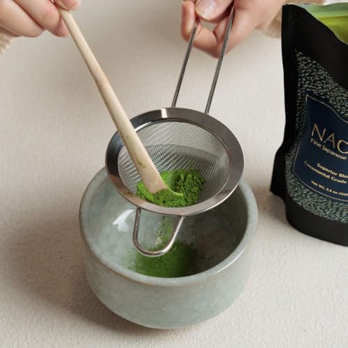 Large Stainless Steel Matcha Tea Sifter with Handle Matcha Set