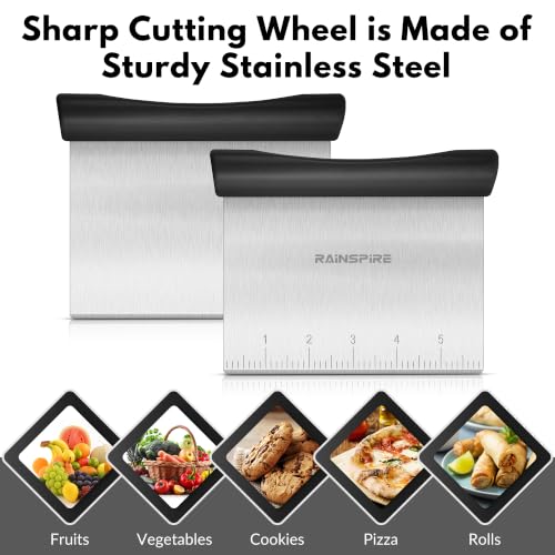Multi Purpose Stainless Steel Bench Scraper Dough Blender & Pastry Cutter