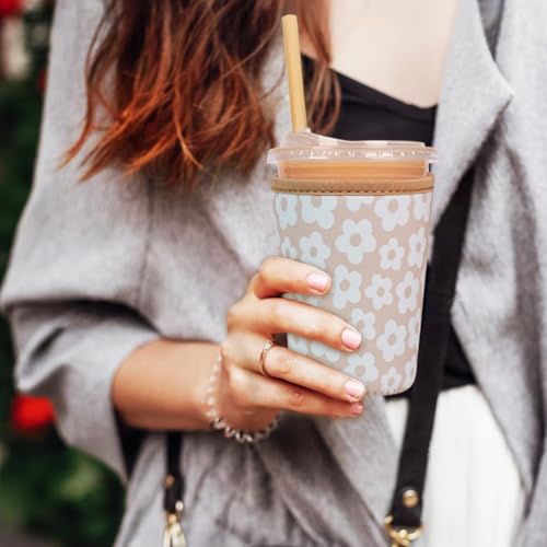 Reusable Insulated Neoprene Iced Coffee Cup Sleeve (3 Count)