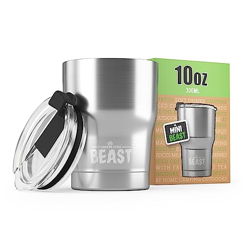 Beast 10 oz Tumbler Stainless Steel Vacuum Insulated Coffee Ice Cup Double Wall Travel Flask