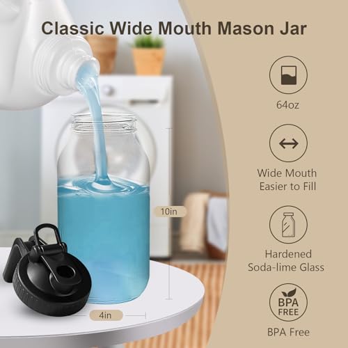 64oz Glass Pitcher with Lid (2 Count)