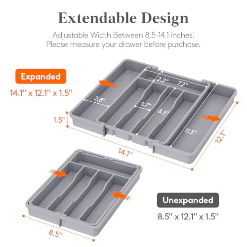 Expandable Silverware Drawer Organizer