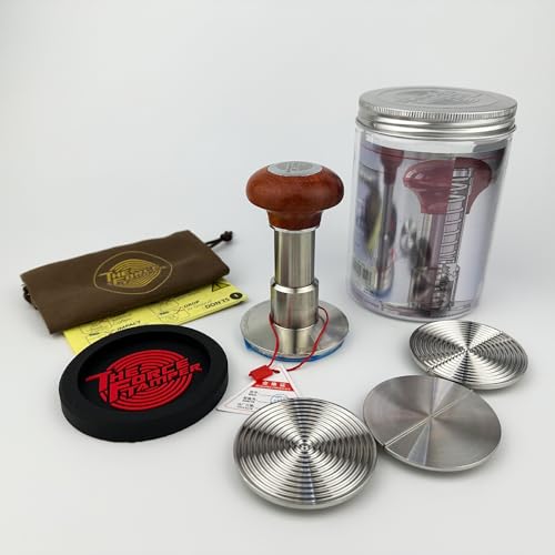 58.50mm Duo Dis Set Reddish Brown Wooden Jellyfish Handle Coffee Tamper