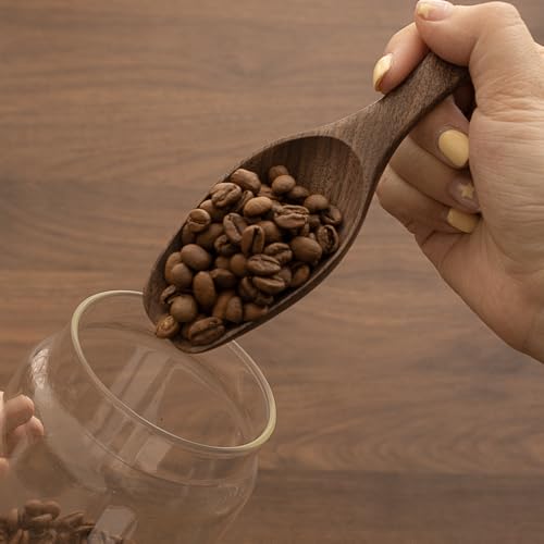 Black Walnut Coffee Scoop for Ground Coffee