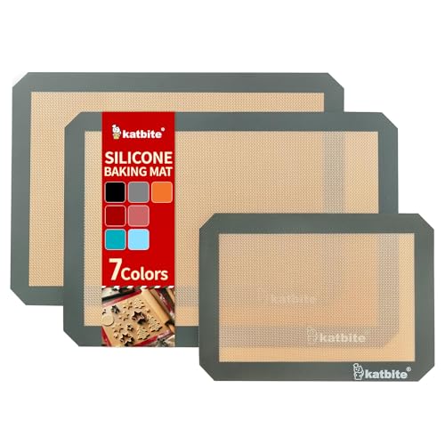 Silicone Baking Mat Set of 3 Grey