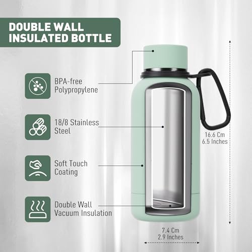 Small Water Bottle 12oz with Clip