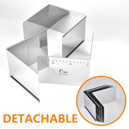 Adjustable Square Cake Ring Stainless Steel Extensible Ring Mold Cake Cutter