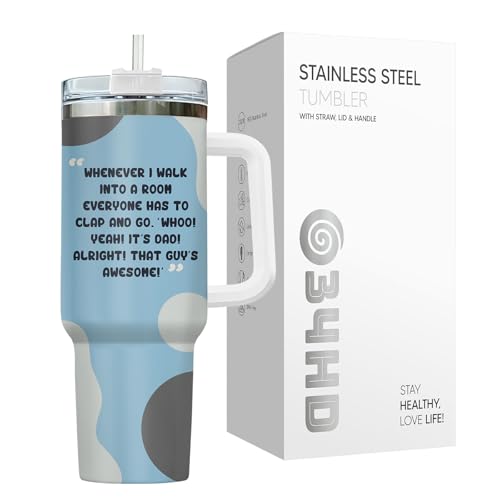Dad Daddy Cartoon It's 40 oz Tumbler with Handle
