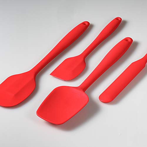 4 Piece Silicone Spatula Set with Stainless Steel Core (4 Count)