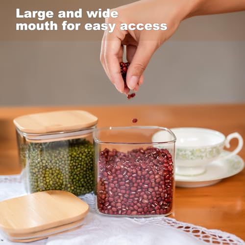 Glass Food Storage Jars 27oz Set of 6 (6 Count)