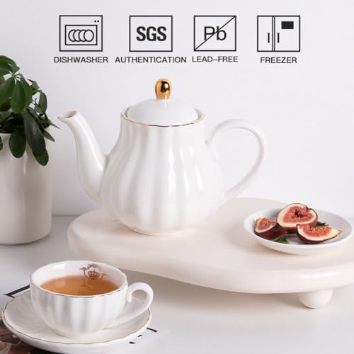 Sweejar 40FLOZ Royal Teapot with Infuser