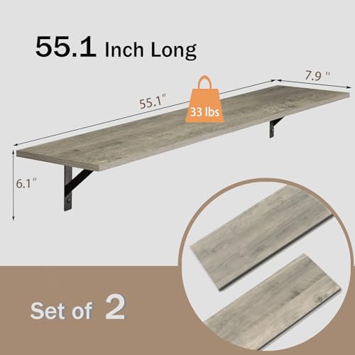 Long Wall Shelves (2 Count)