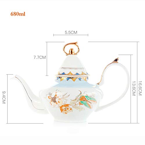 Porcelain Tea Sets Tea Set with Teapot Afternoon Tea Set for Adults Vintage Coffee Cups and Saucer Sugar Bowl