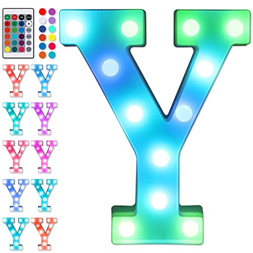 Colorful LED Letter Lights with Remote