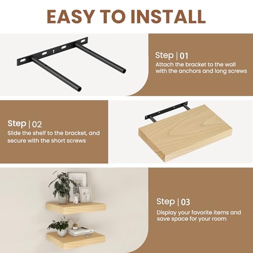 Deep Floating Shelves 16 Inch Long (2 Count)