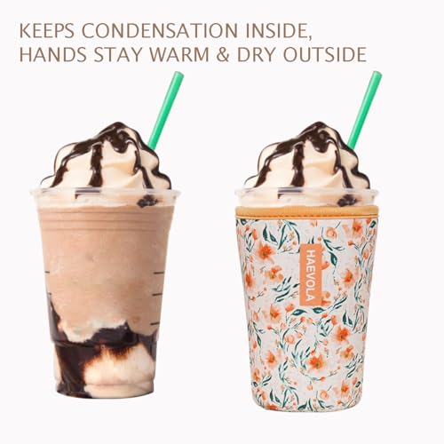 Reusable Insulated Neoprene Iced Coffee Cup Sleeve (3 Count)