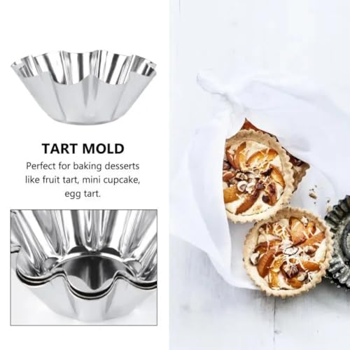 12 Pcs Stainless Steel Tart Pans (12 Count)