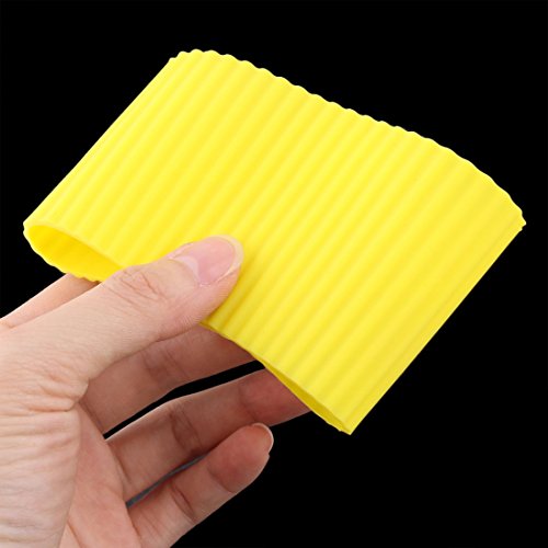 Silicone Nonslip Glass Bottle Mug Cup Sleeve Protector Cover Yellow