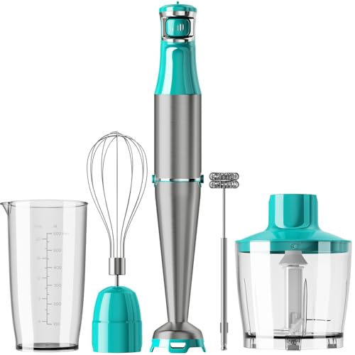 Immersion Blender Handheld 5 in 1 Hand Blender Set 1100W Heavy Duty
