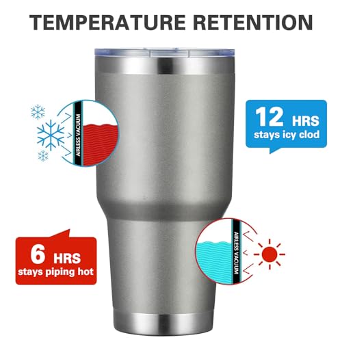30oz Insulated Tumbler With Lids and Straws (12 Count)