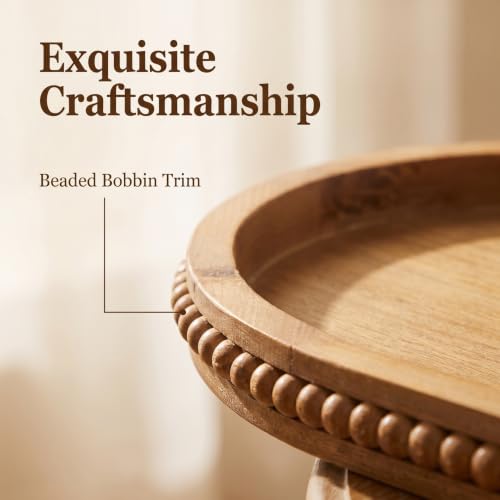 Brown Oval Wood Decorative Tray
